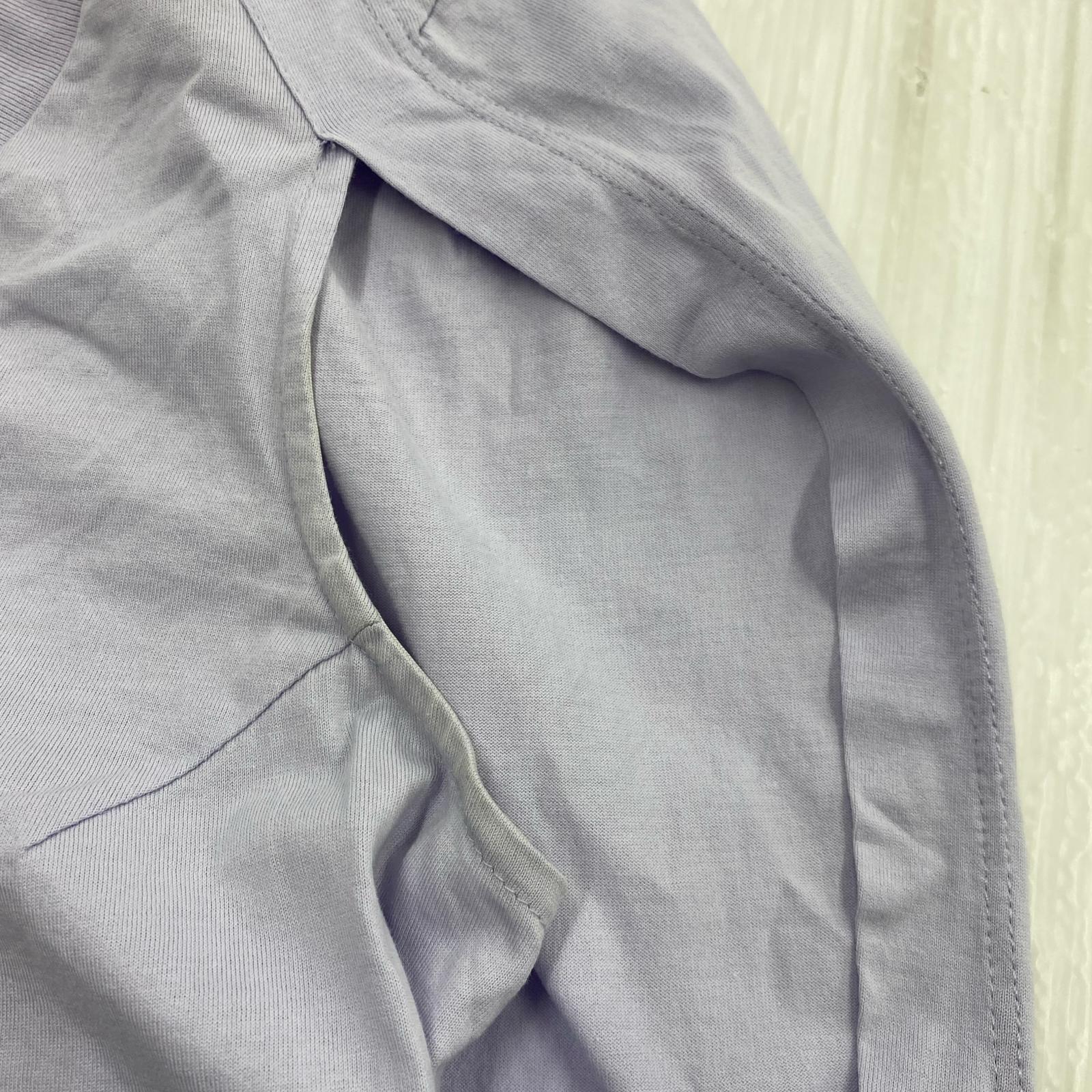 タンクトップ 14SS 変形 Vネック ノースリーブ S パープル M パープル