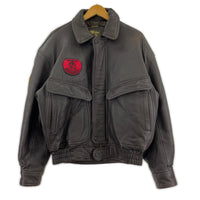 レザージャケット BOSTON OLD SCHOOL 羊革ﾌﾞﾙｿﾞﾝ 茶 M ブラウン