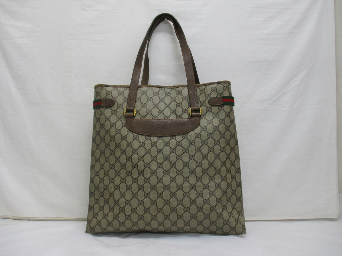 GUCCI オールドグッチ シェリーライン GG柄 トートバッグ