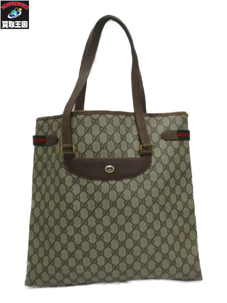 GUCCI オールドグッチ シェリーライン GG柄 トートバッグ