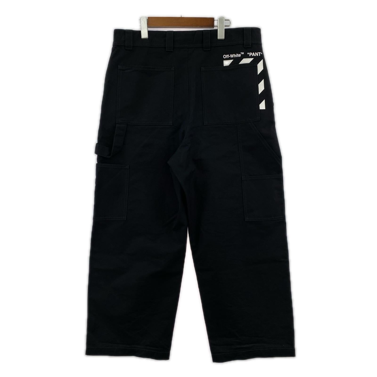 パンツ OFF-WHITE Pocket Carpenter Pants ﾜｲﾄﾞﾍﾟｲﾝﾀｰﾊﾟﾝﾂ OMCA207C99FAB001 (L) 黒 L ブラック