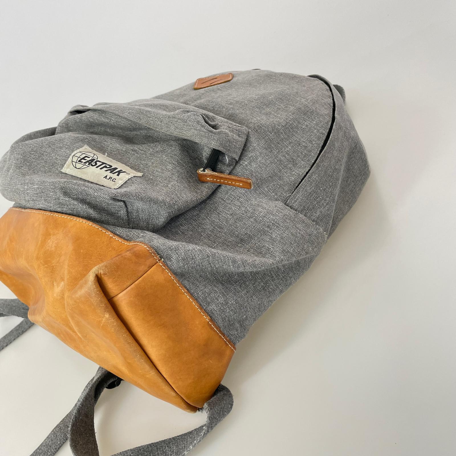 リュック・デイパック ×A.P.C 異素材 レザー リュックサック グレー グレー
