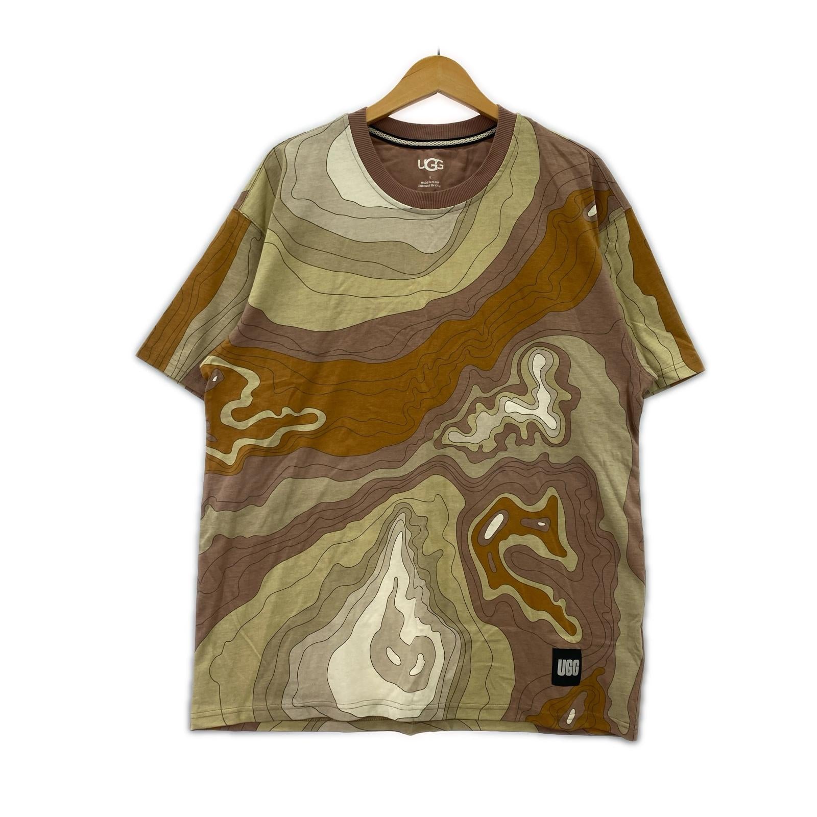 半袖Ｔシャツ マーブル柄 茶(L) L マルチカラー