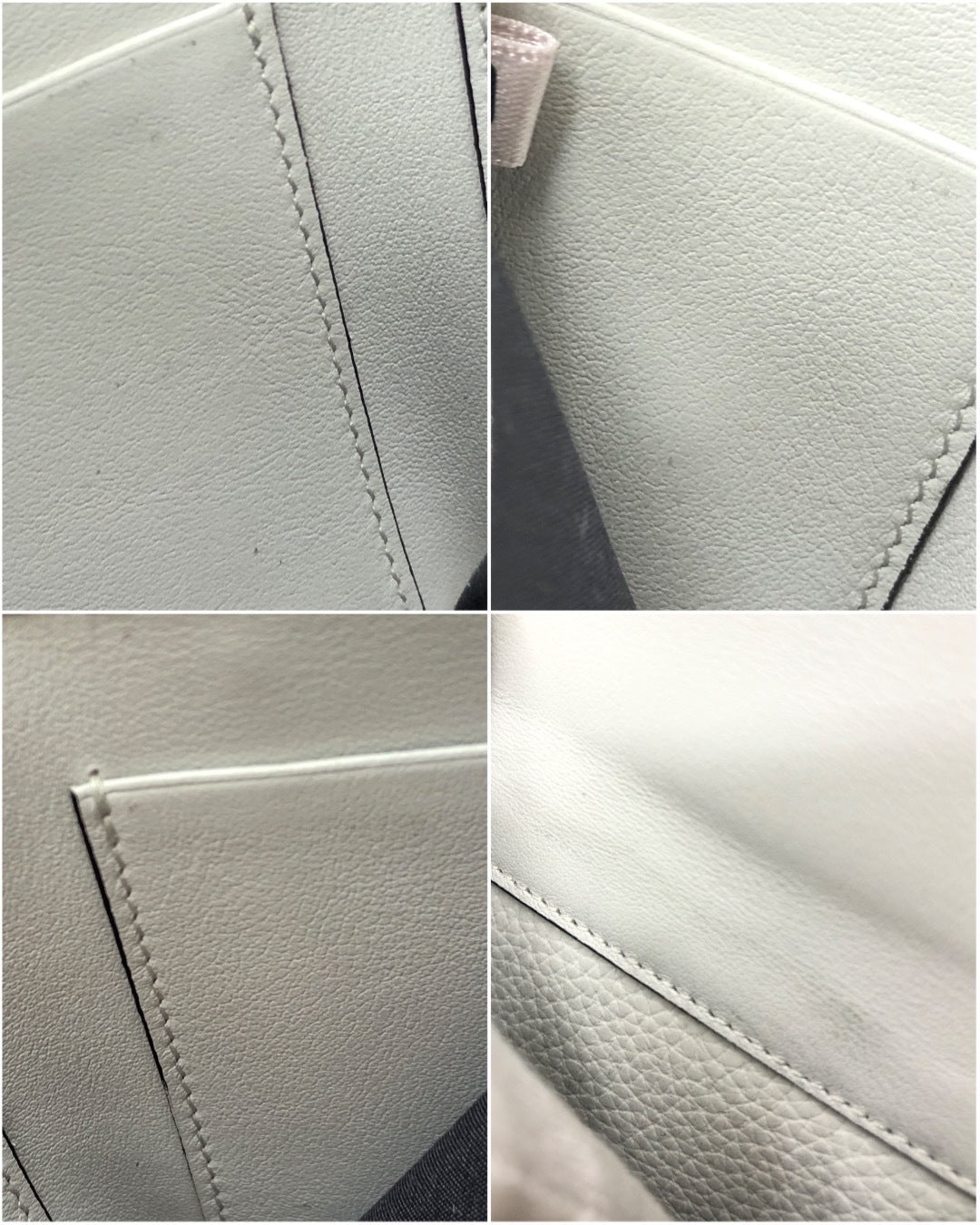 三つ折り財布 星型 スタッズ WHT