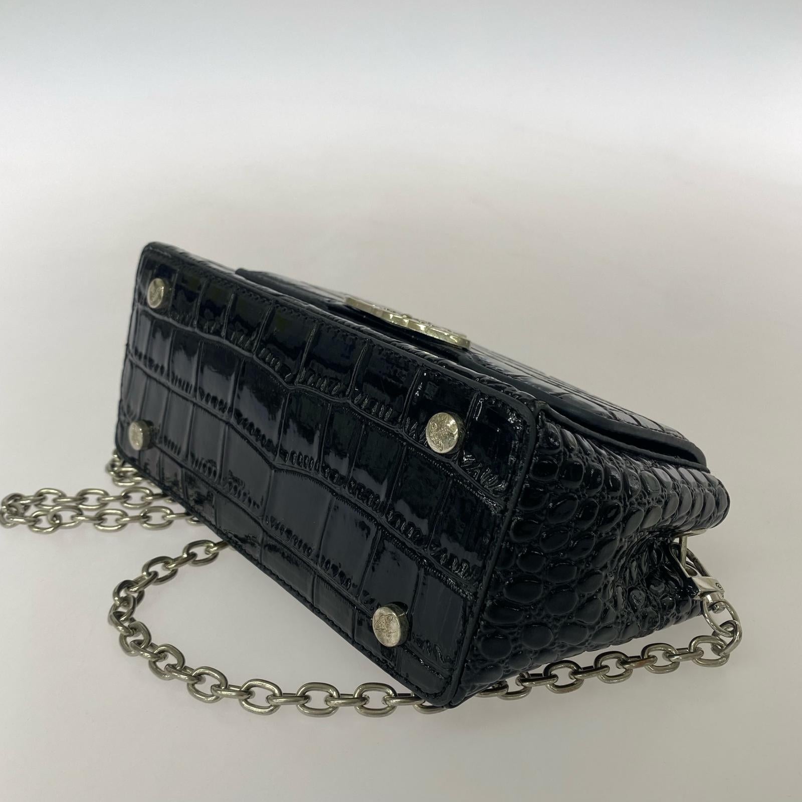 ショルダーバッグ L0098 レザー クロコダイル エンボス BLK ブラック