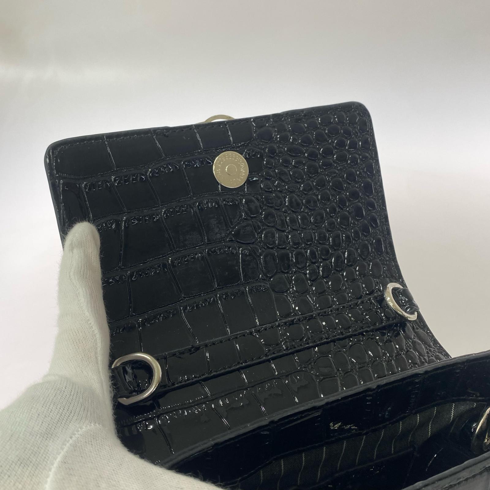 ショルダーバッグ L0098 レザー クロコダイル エンボス BLK ブラック