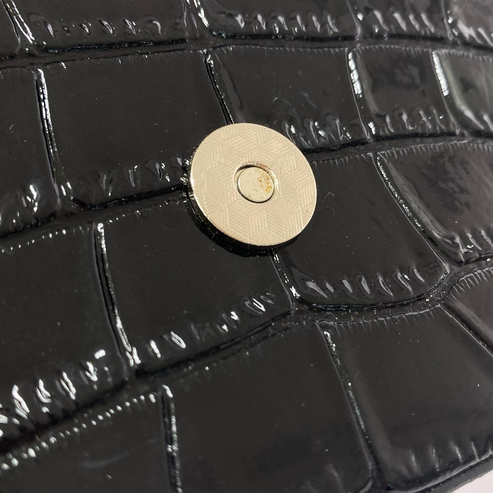 ショルダーバッグ L0098 レザー クロコダイル エンボス BLK ブラック