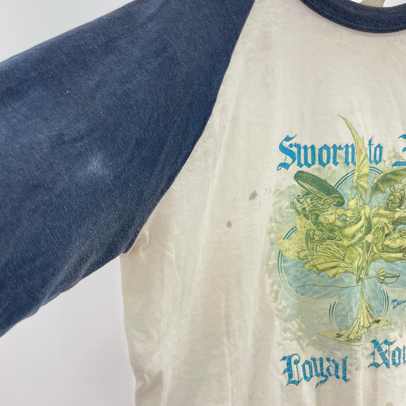 長袖Ｔシャツ 1974プリント転写 ロバート ウィリアムズ ホワイト/ネイビー