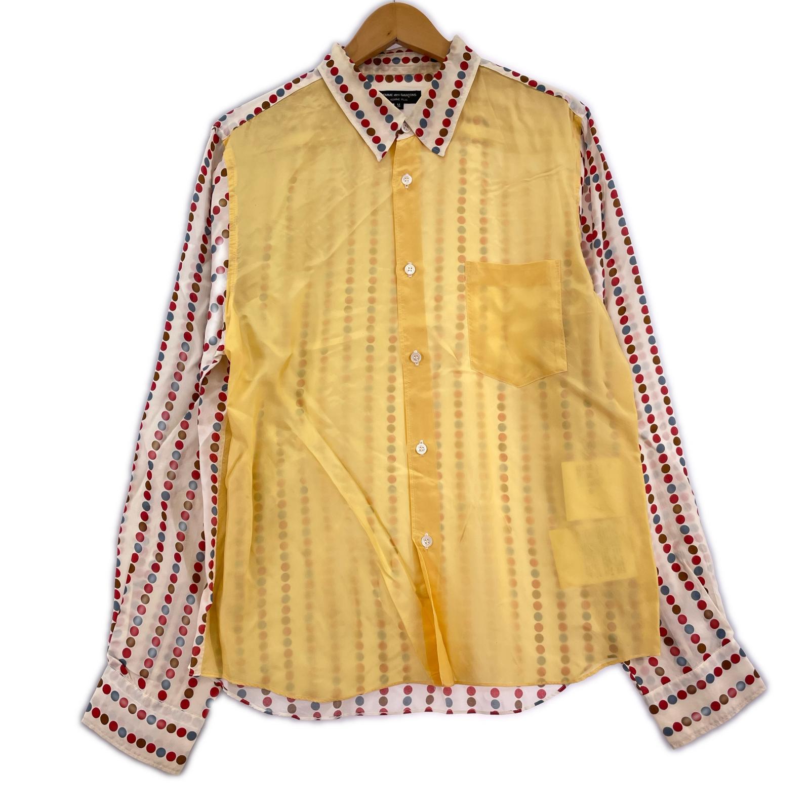 長袖シャツ HOMME PLUS 2001 PC-B054 M M イエロー