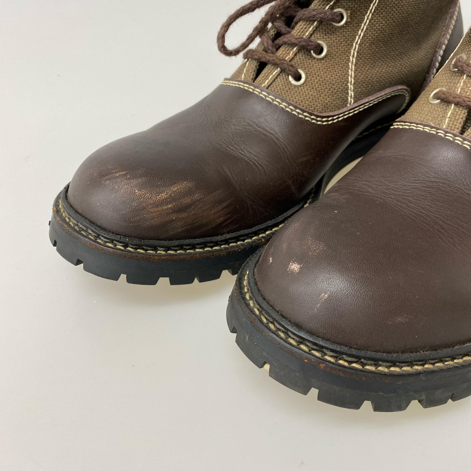 ブーツ レザー キャンパス コンバットブーツ カーキ 26 26 ブラウン