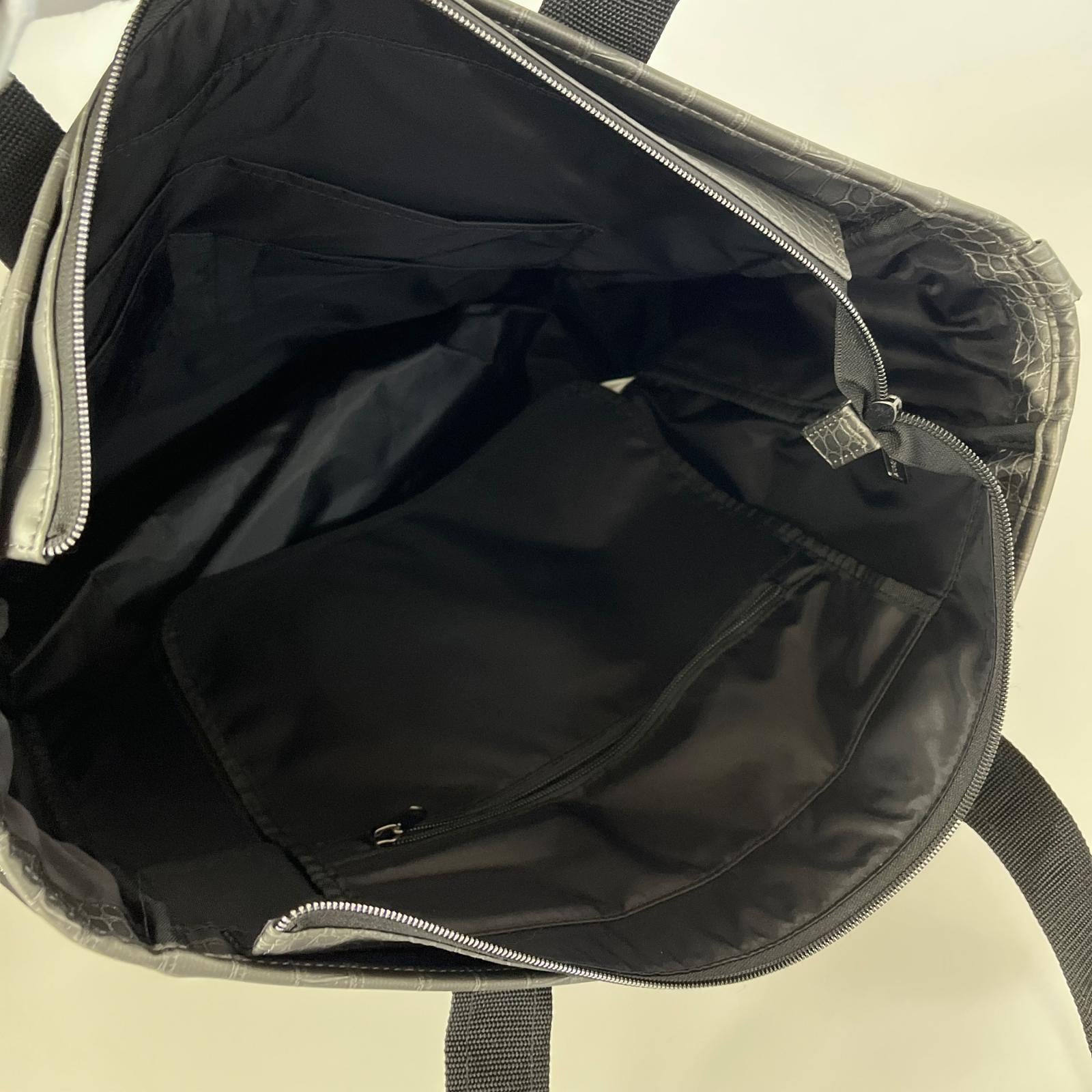 その他バッグ Mercedes Benz クロコ型押し トートバッグ シルバー シルバー