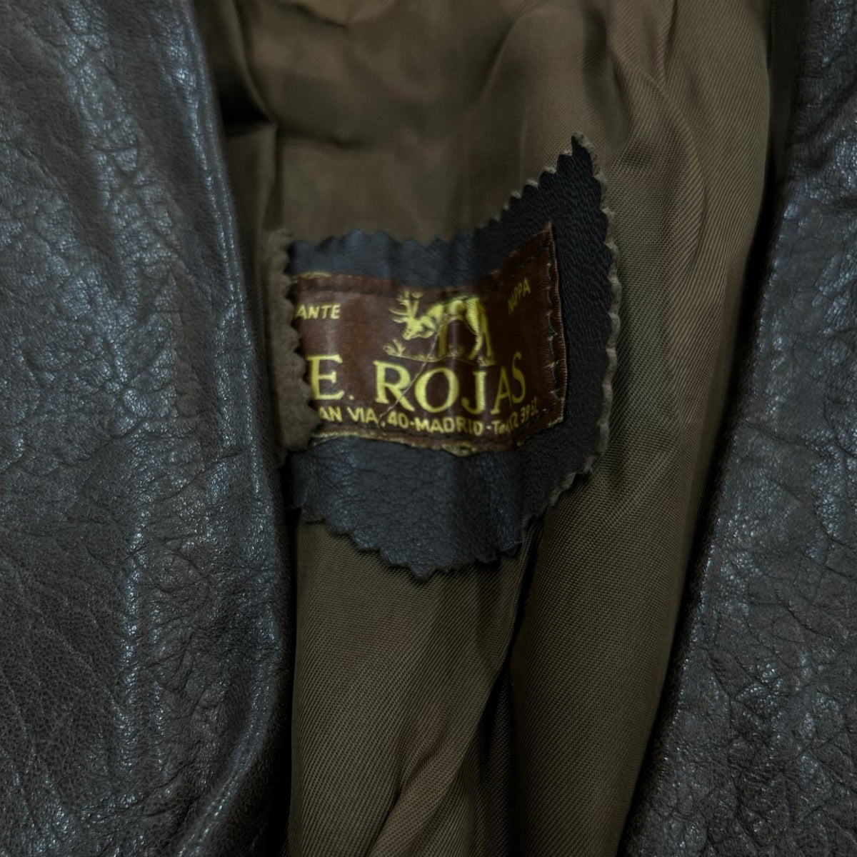 レザージャケット E.ROJAS レザーコート 茶 ブラウン