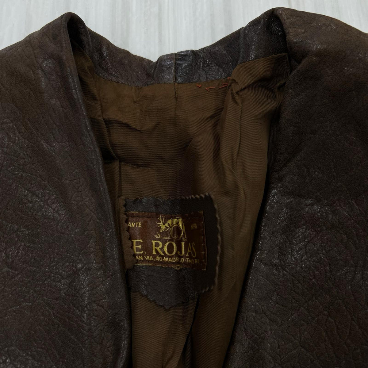 レザージャケット E.ROJAS レザーコート 茶 ブラウン