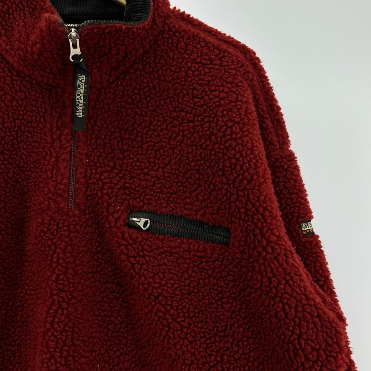 スウェット NAPAPIJRI ハーフジップフリース (L) 赤 L レッド