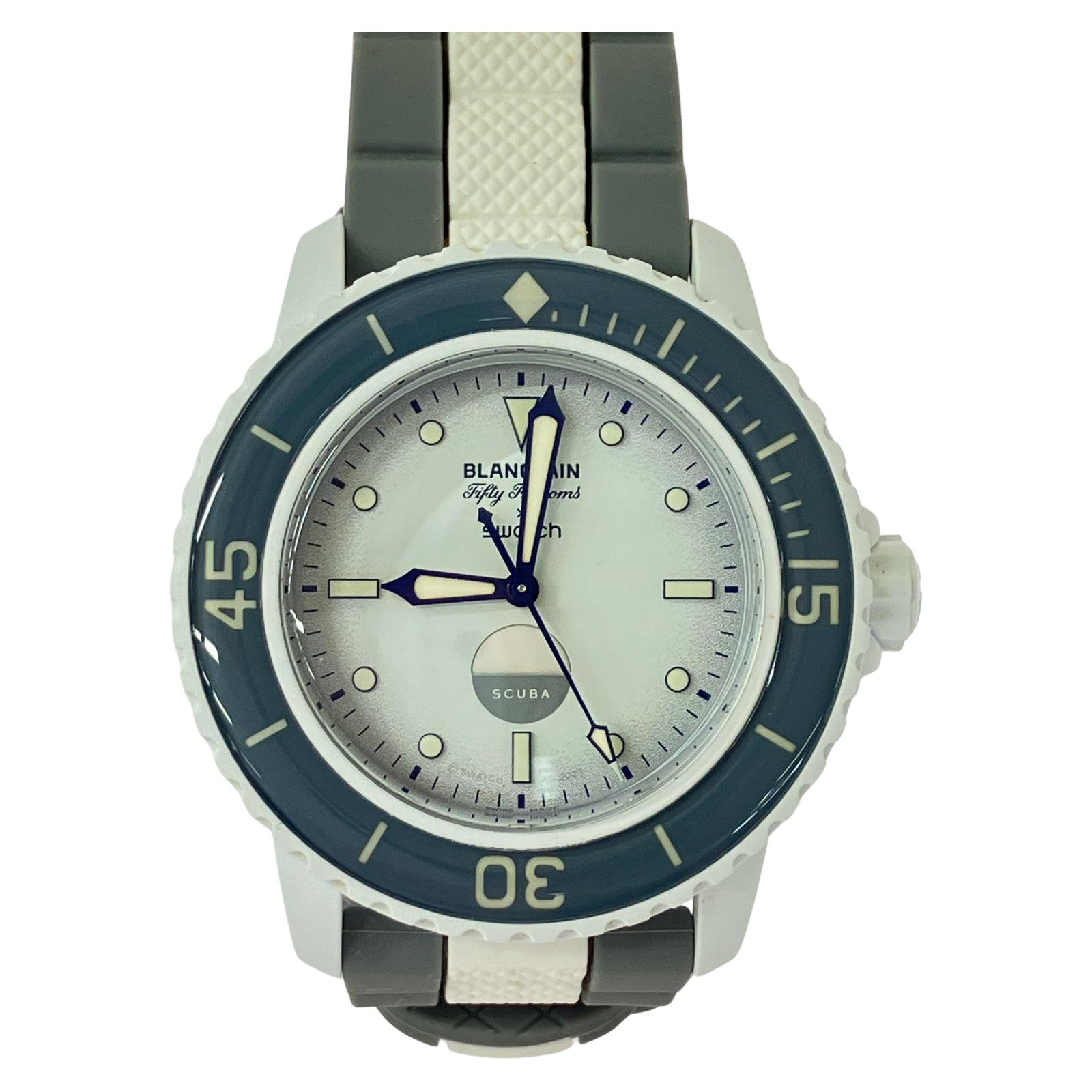 腕時計 ×BLANCPAIN ANTARCTIC OCEAN 灰白 ホワイト