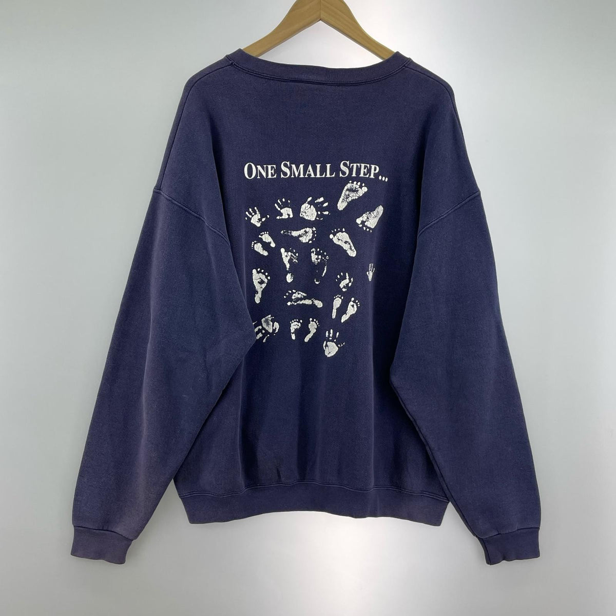スウェット 90s/ONE SMALL STEP.../L/ネイビー L パープル