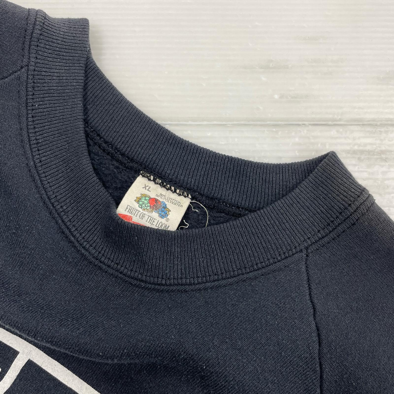 スウェット 80s/FRUIT OF THE LOOM/XL/ブラック ネイビー