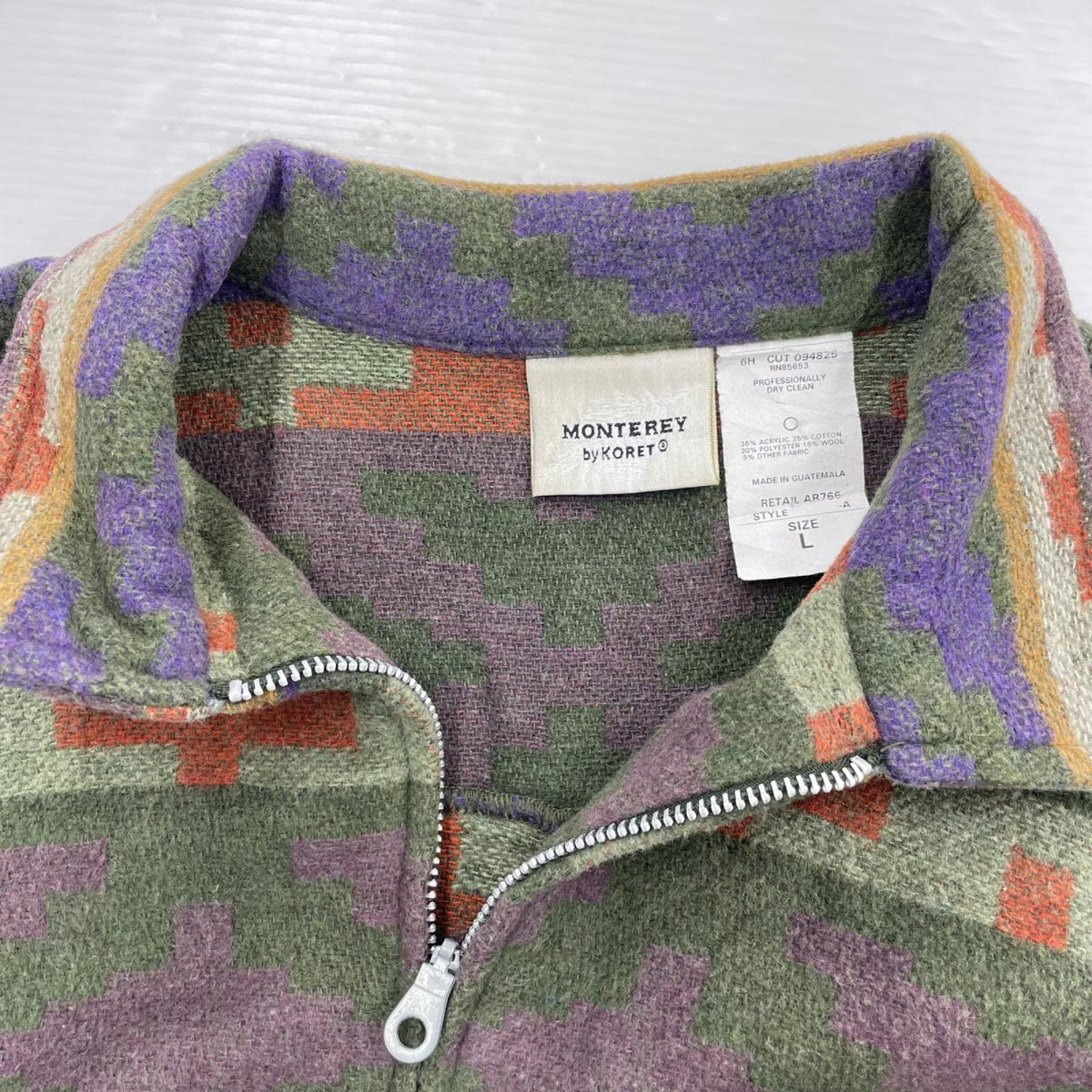 ジャケット MONTEREY ネイティブ柄 フルジップジャケット L KHK L