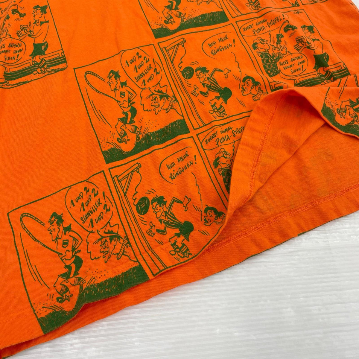 半袖Ｔシャツ JUNYA WATANABE×PUMA 製品染 コミックプリントTee L オレンジ L オレンジ