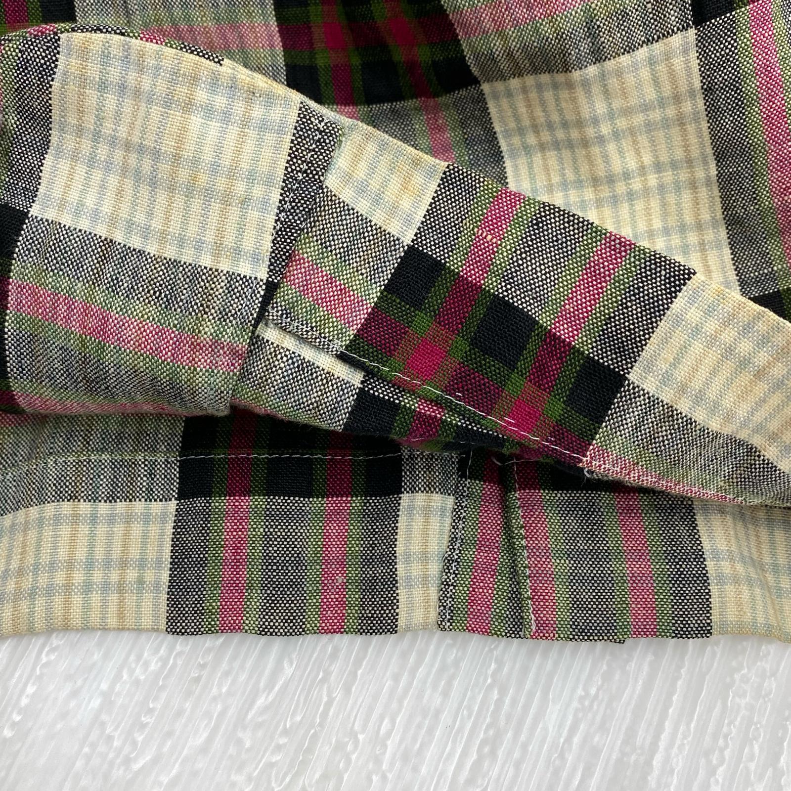 ジャケット COMME des GARCONS HOMME PLUS 00s 田中オム リネンチェックジャケット M 赤系 M