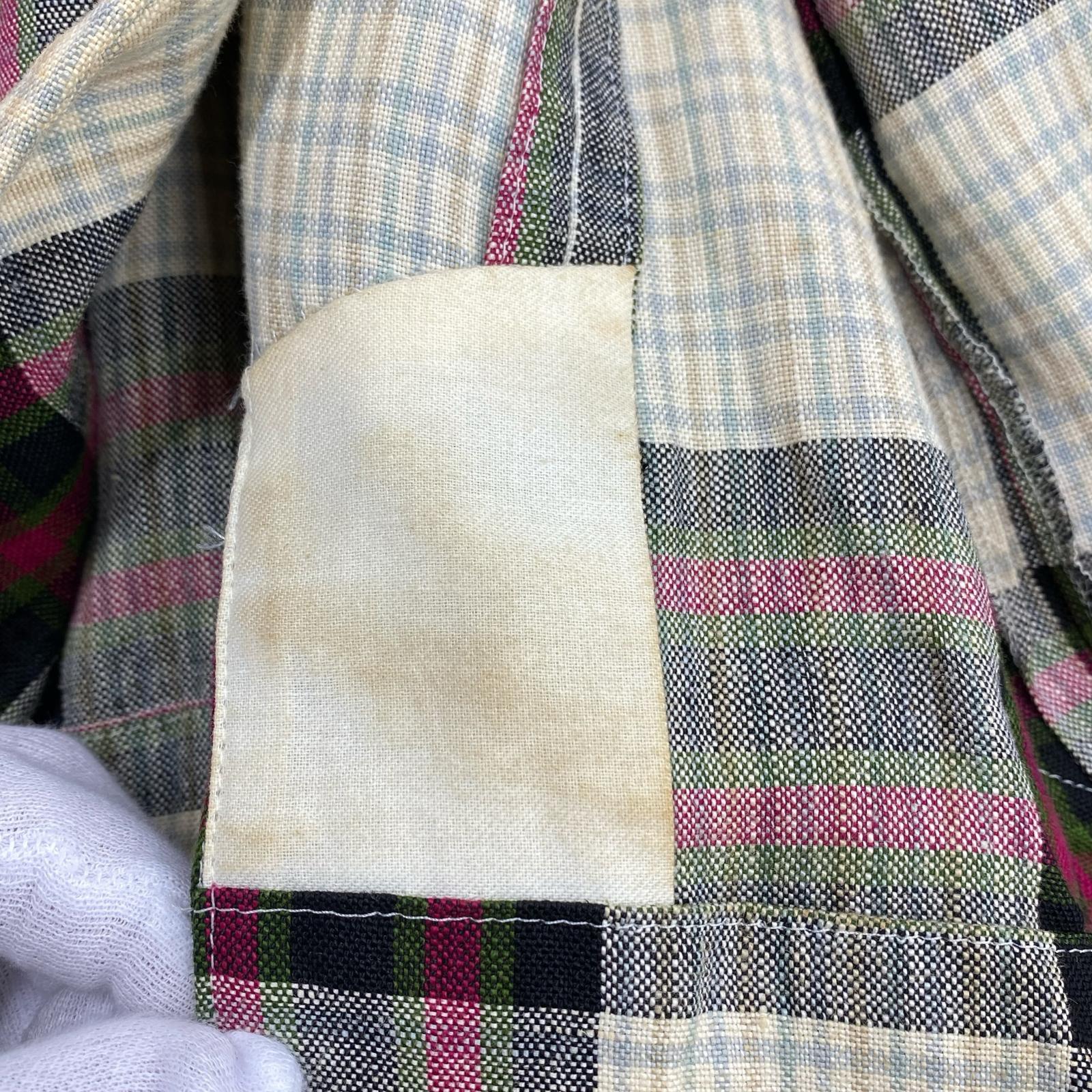 ジャケット COMME des GARCONS HOMME PLUS 00s 田中オム リネンチェックジャケット M 赤系 M