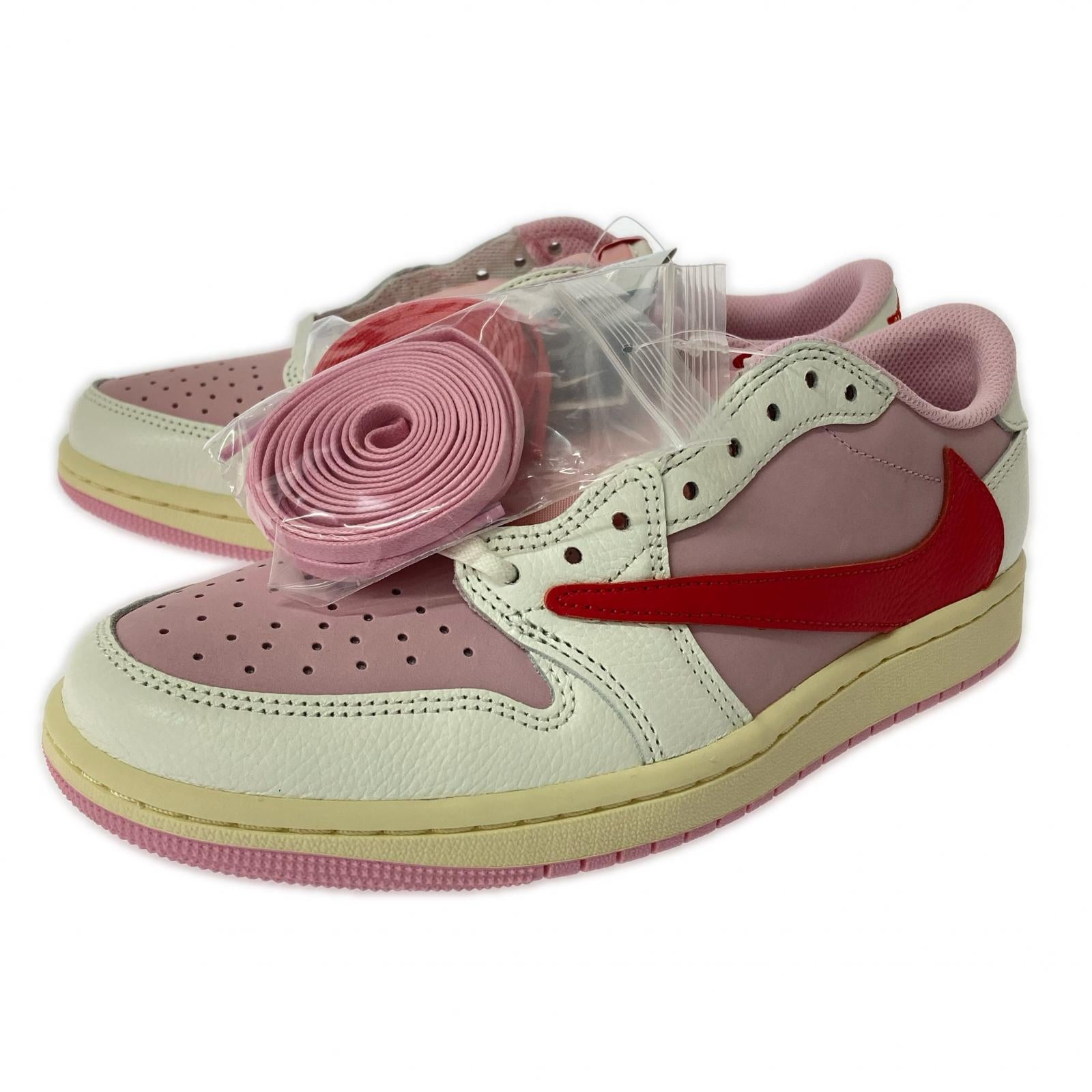 スニーカー ×Travis Scott AIR JORDAN 1 LOW PINK (26) 26cm (US8 UK7 1/2 EU42) ピンク