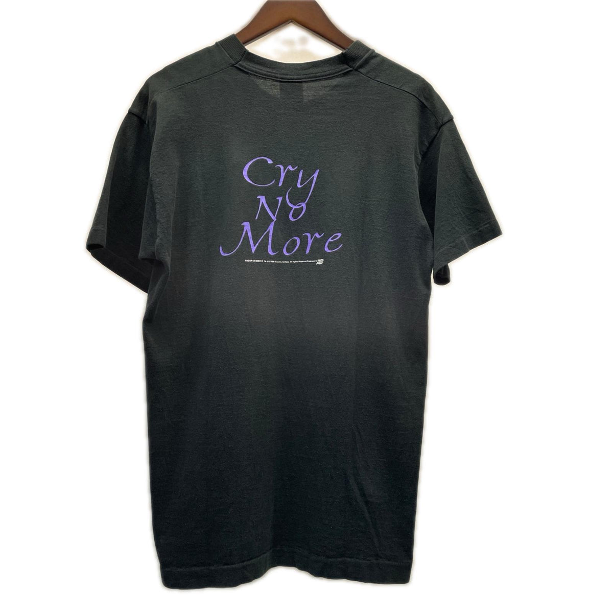半袖Ｔシャツ 90s RAZER Cry No More アメコミTシャツ1996年 ﾌﾙｰﾂ2枚ﾀｸﾞ L ブラック