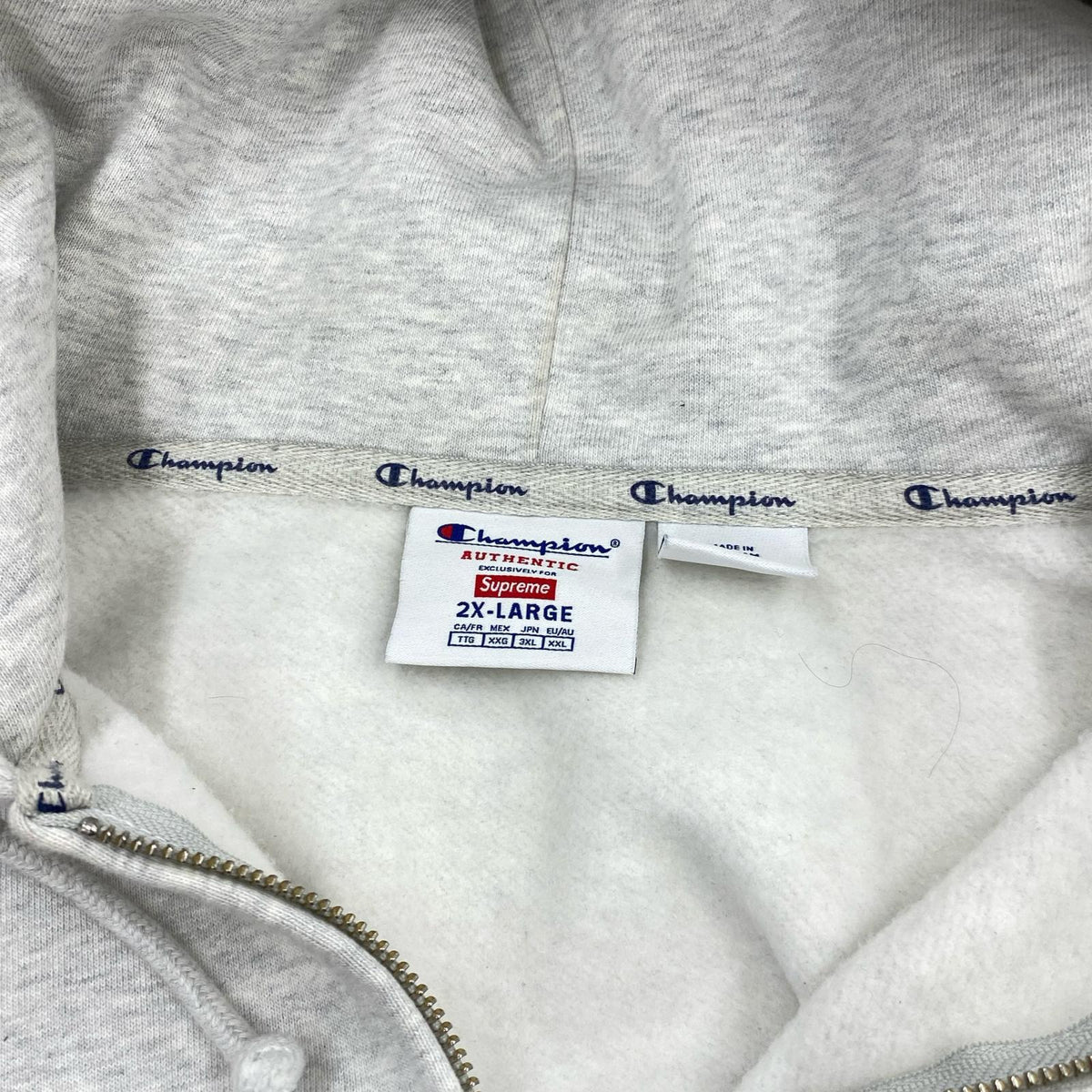 パーカー Supreme×Champion 24SS Zipup Hooded SweatSshirt ｼﾞｯﾌﾟﾊﾟｰｶｰ 2XL ｸﾞﾚｰ グレー
