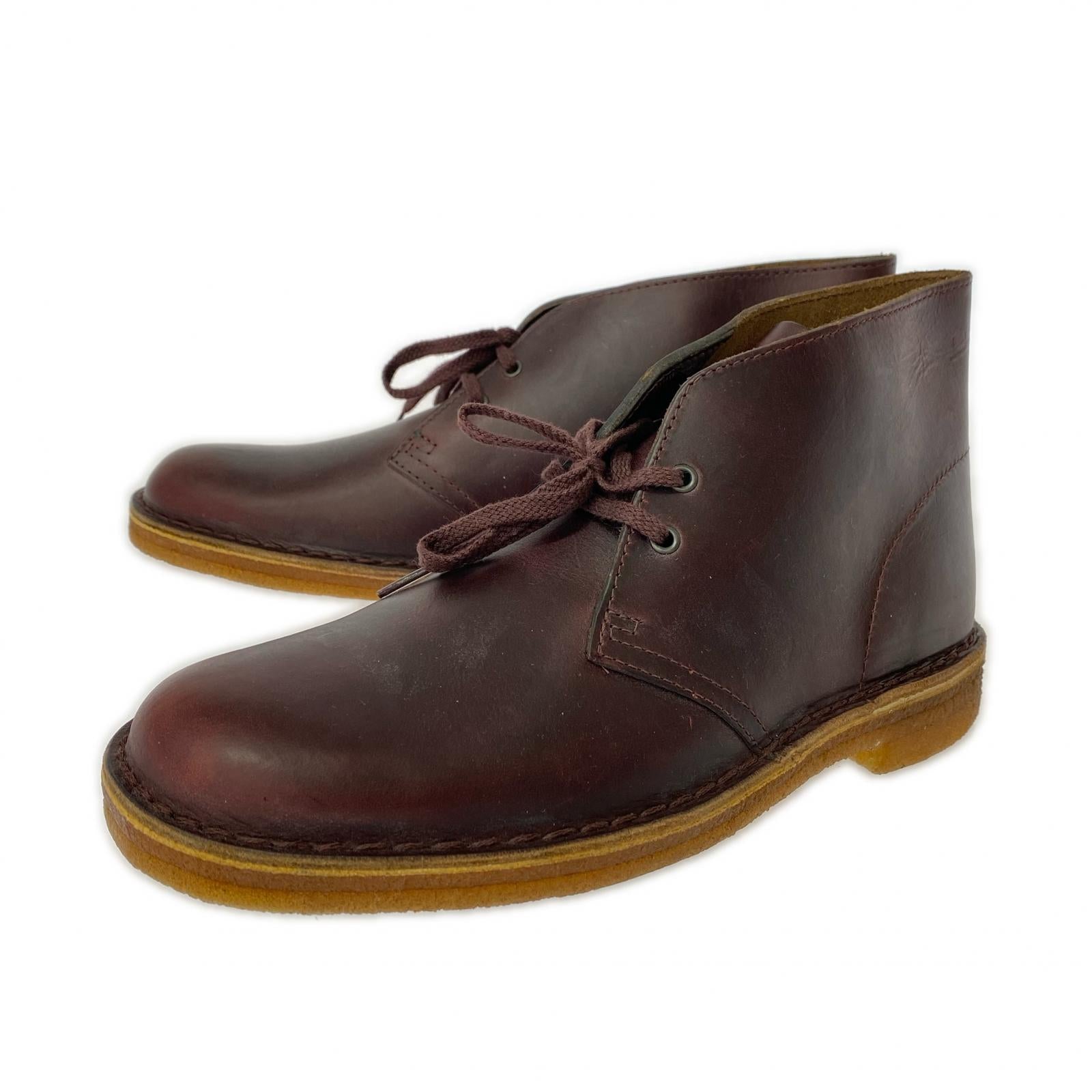 スニーカー desert boot burgundy leather ブラウン