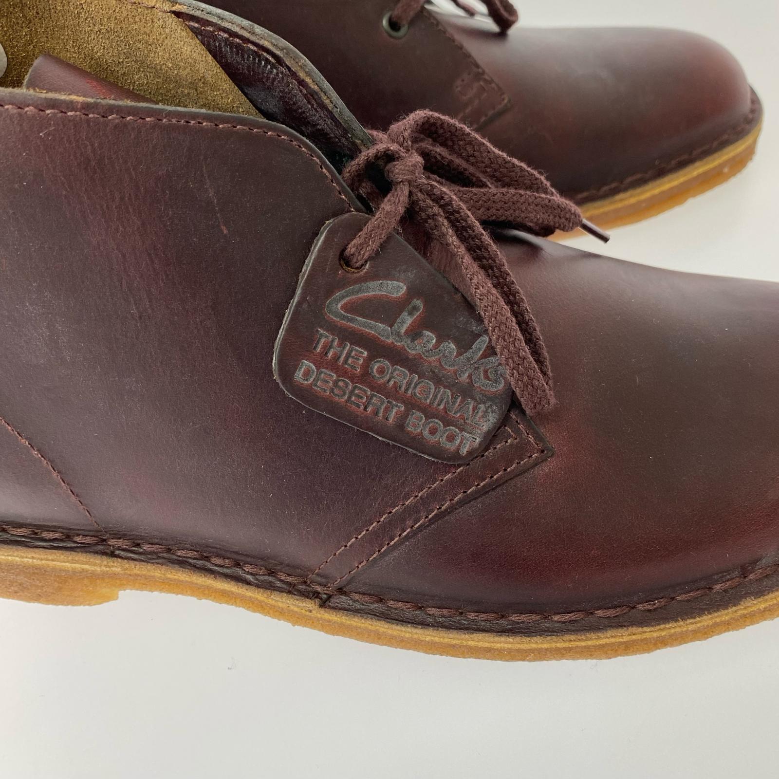 スニーカー desert boot burgundy leather ブラウン