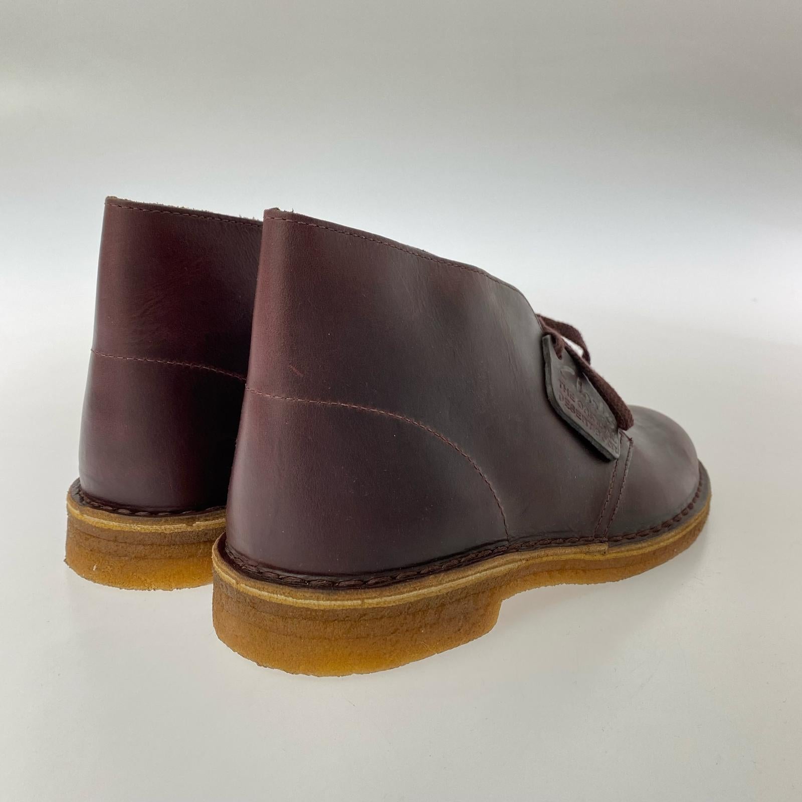 スニーカー desert boot burgundy leather ブラウン