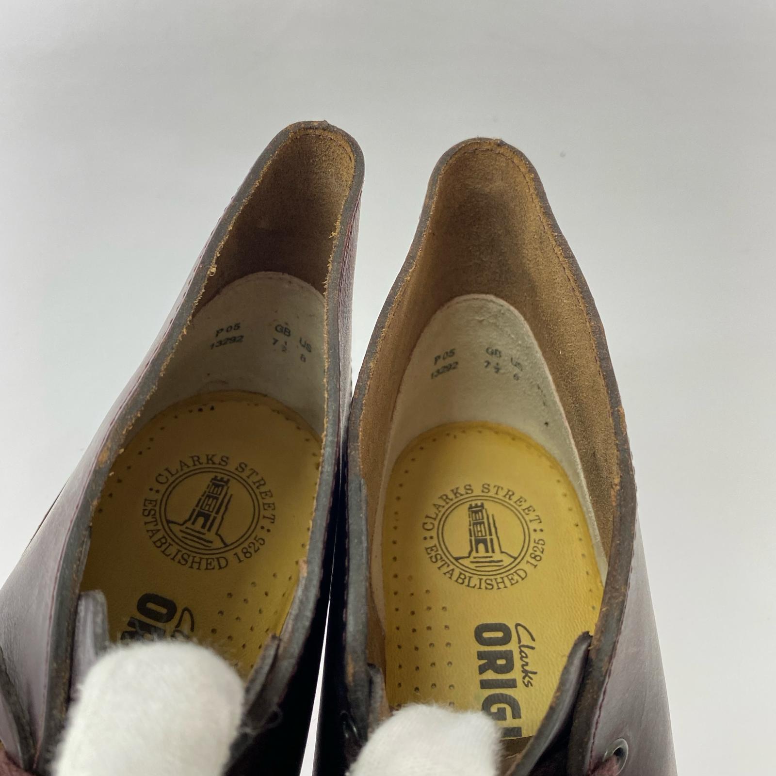 スニーカー desert boot burgundy leather ブラウン