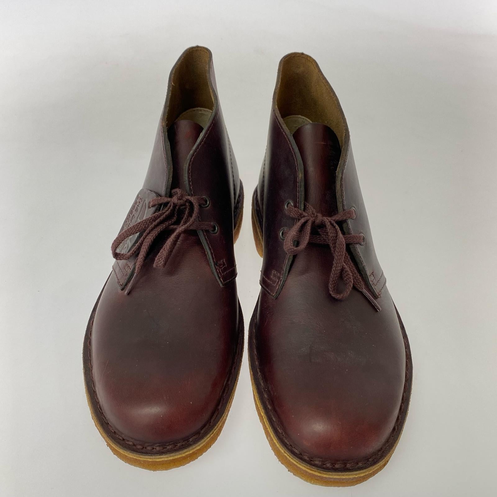 スニーカー desert boot burgundy leather ブラウン
