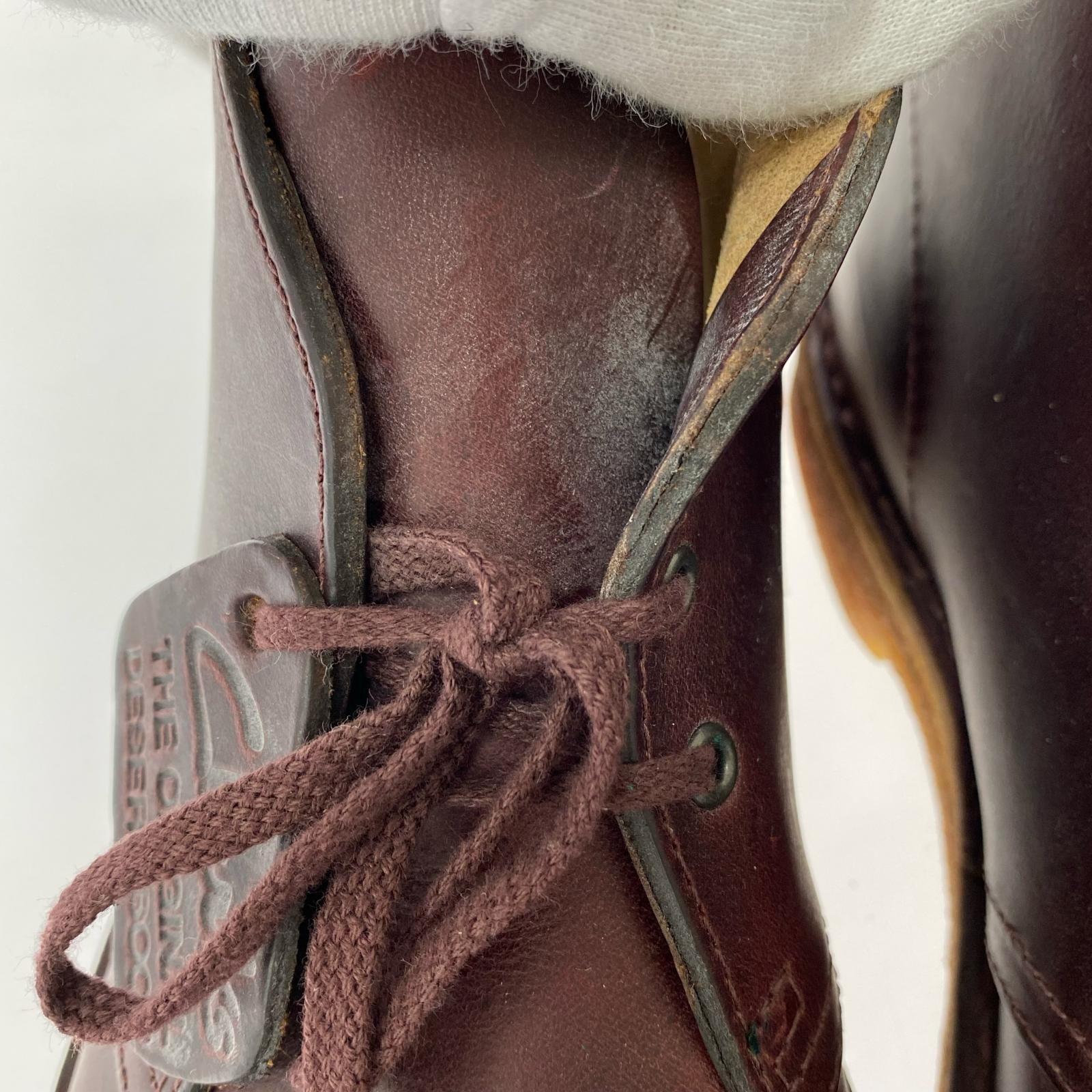 スニーカー desert boot burgundy leather ブラウン