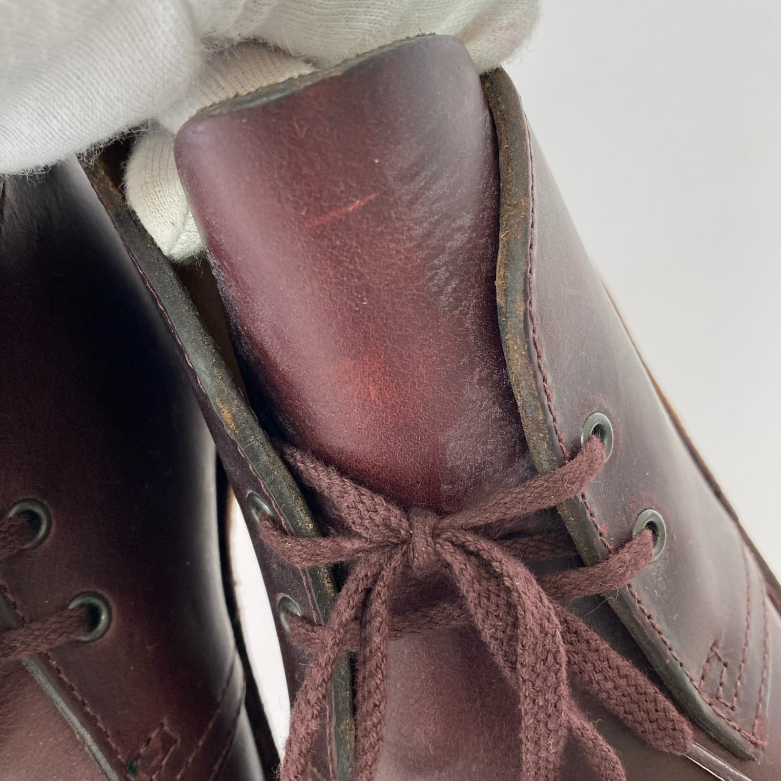 スニーカー desert boot burgundy leather ブラウン