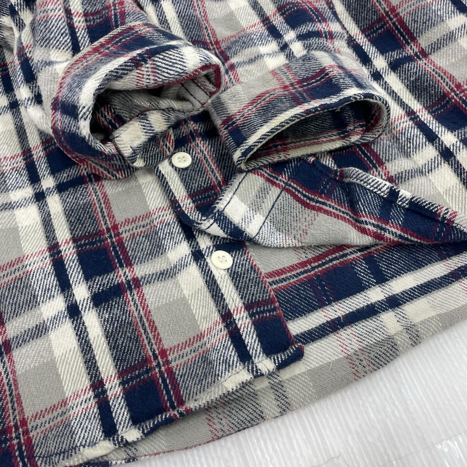 長袖シャツ 70S チェック ネルシャツ (L) L