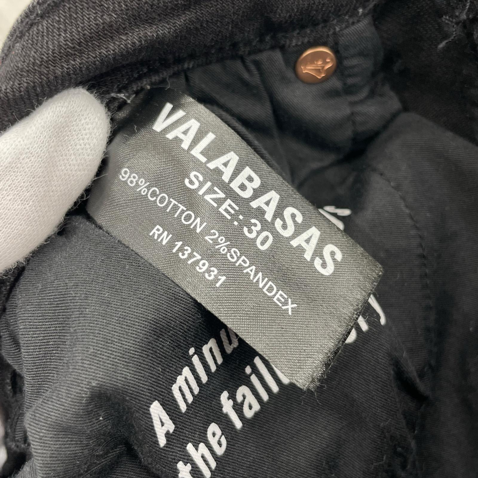 パンツ VALABASAS ﾊﾟｯﾁﾜｰｸﾃﾞﾆﾑﾊﾟﾝﾂ 黒 (30) ブラック