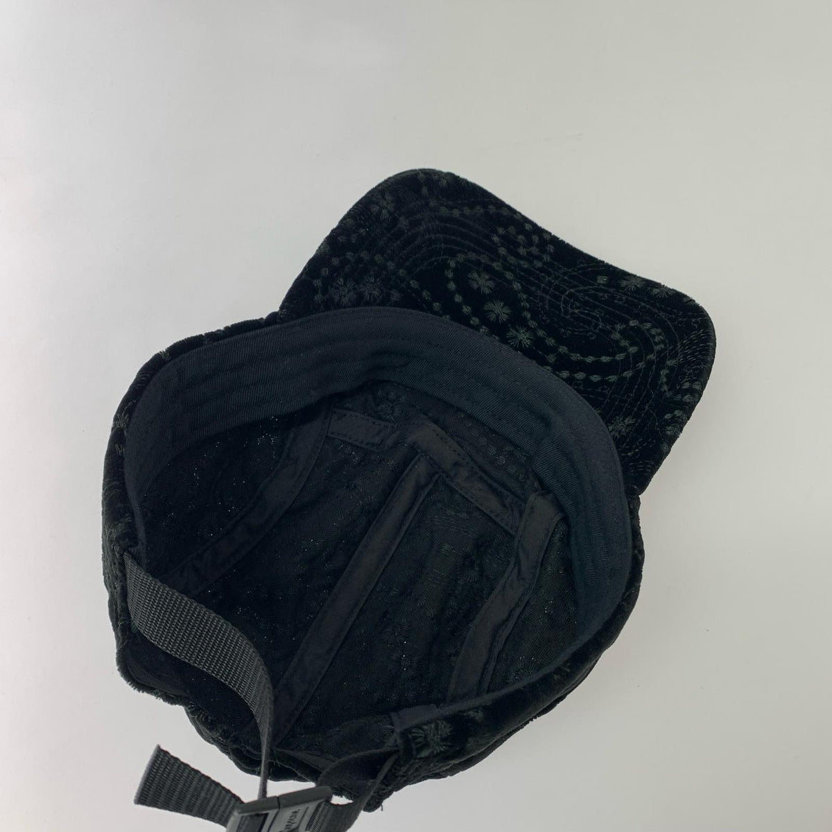 キャップ 23AW Velvet Paisley Camp Cap 黒 ブラック