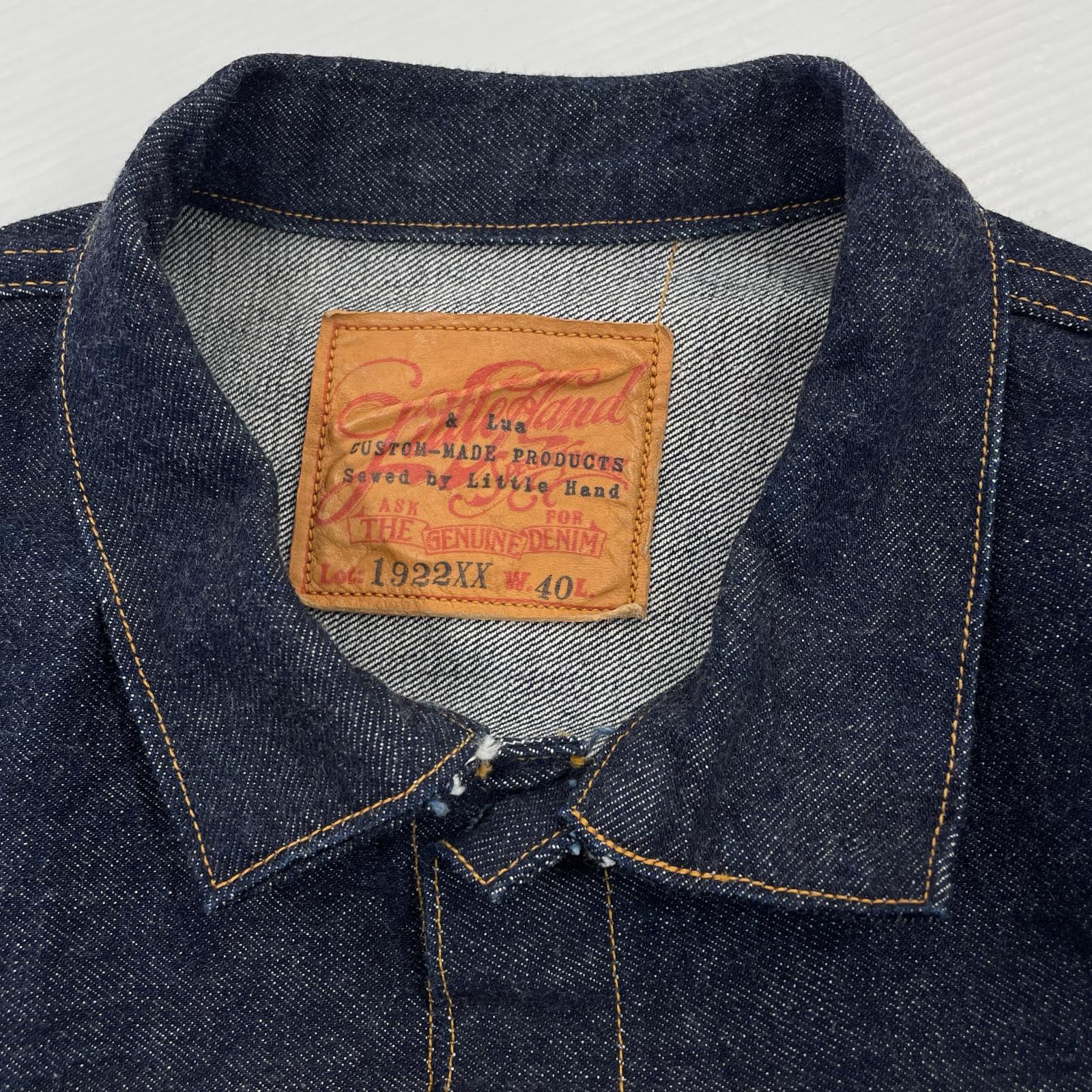 デニムジャケット Little Hand Lot 1922XX デニムジャケット 濃紺インディゴ 40 ネイビー