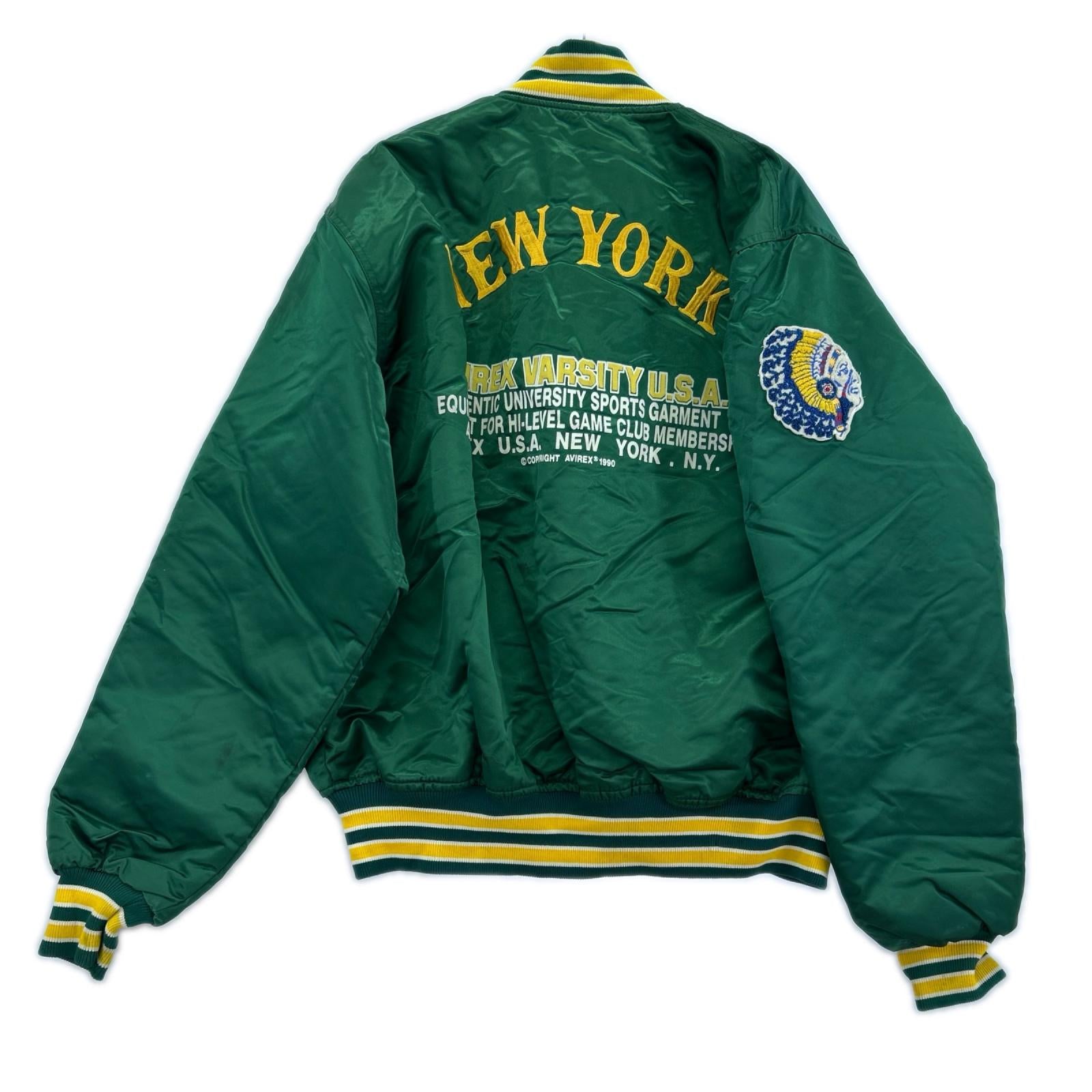 ブルゾン 90S NEWYORK ナイロンスタジャン 緑