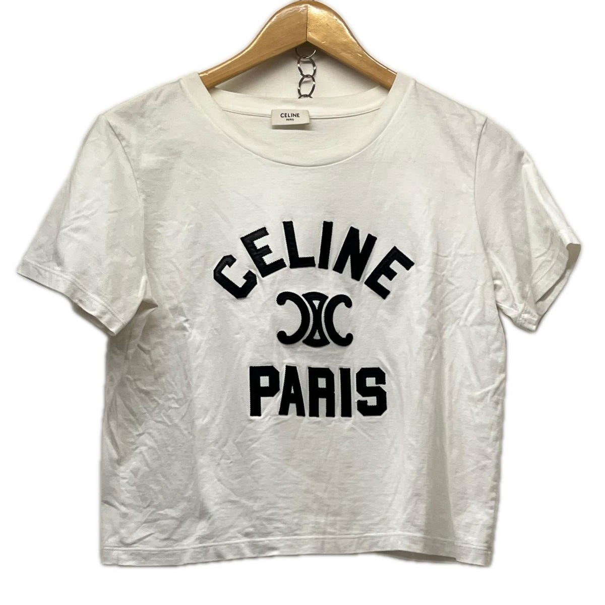 トリオンフ ロゴ ショート丈 Tシャツ M 白 M
