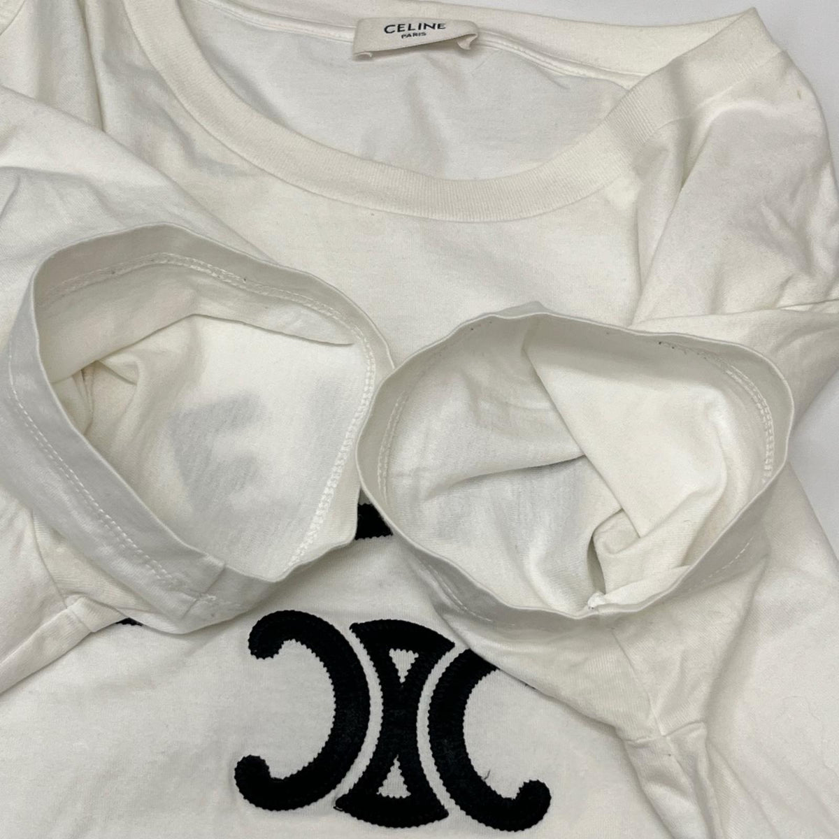 トリオンフ ロゴ ショート丈 Tシャツ M 白 M