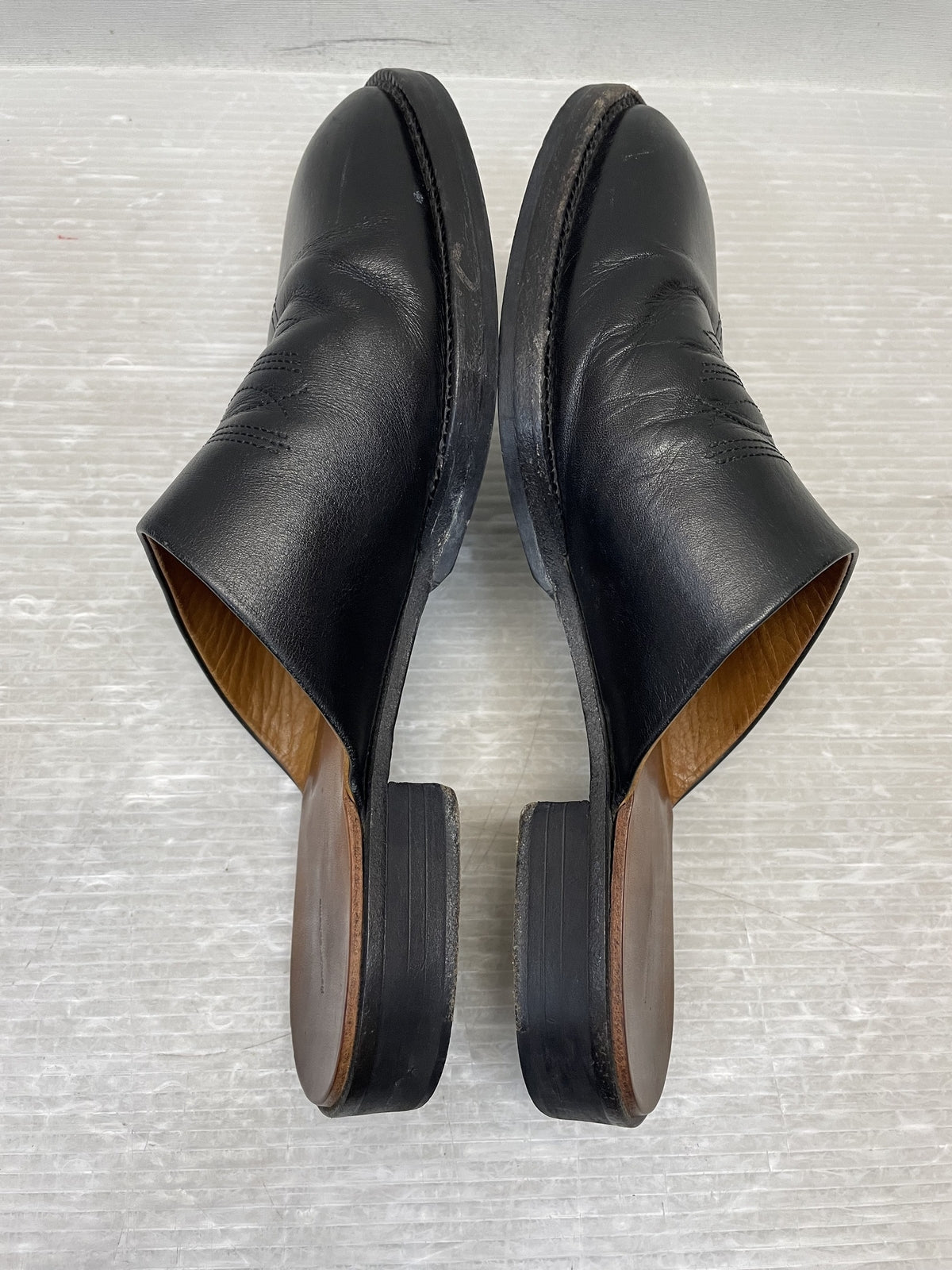 サンダル Hender Scheme cheak レザーサンダル ブラック