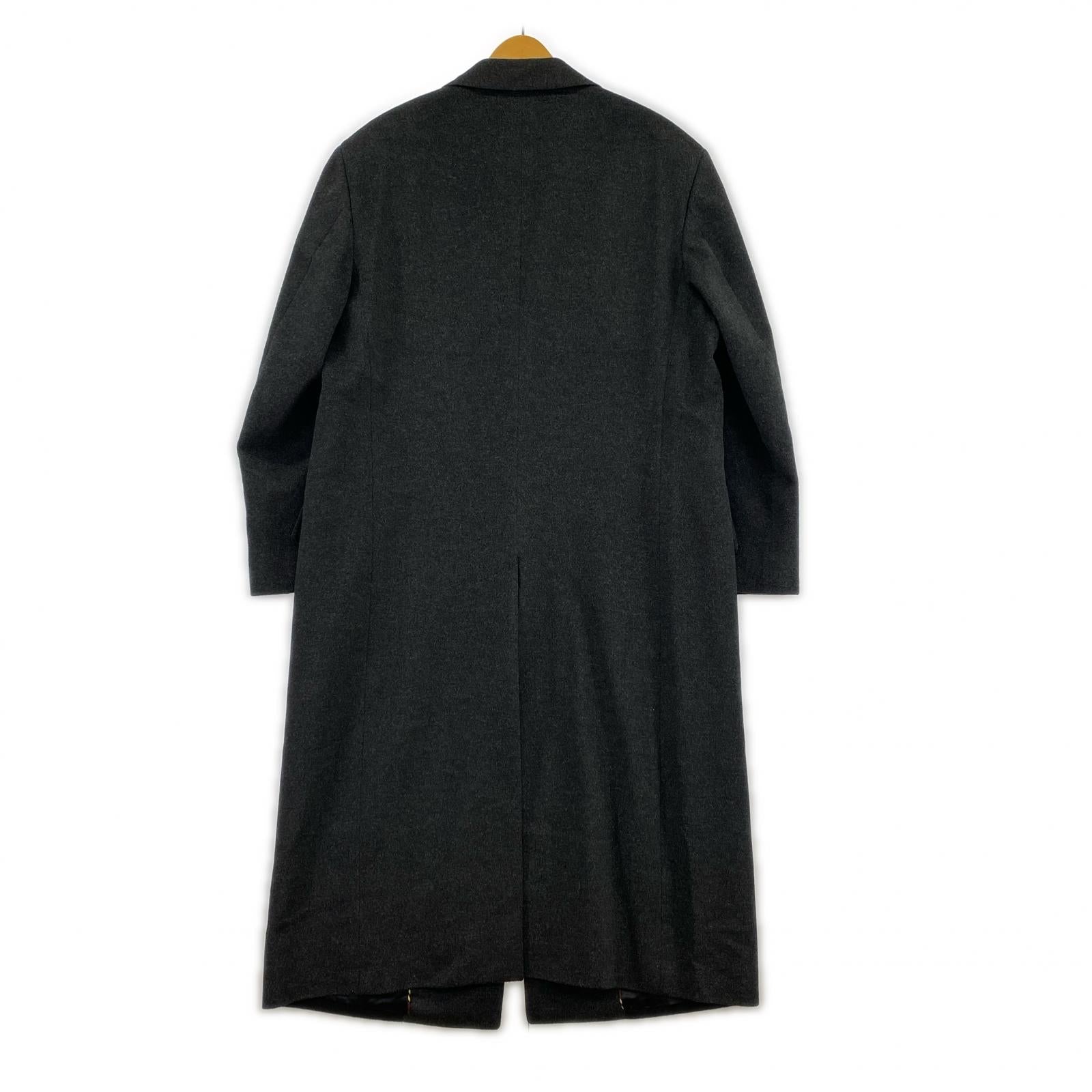 ジャケット カシミヤ100% イタリア製 チェスターコート 黒 40 ブラック