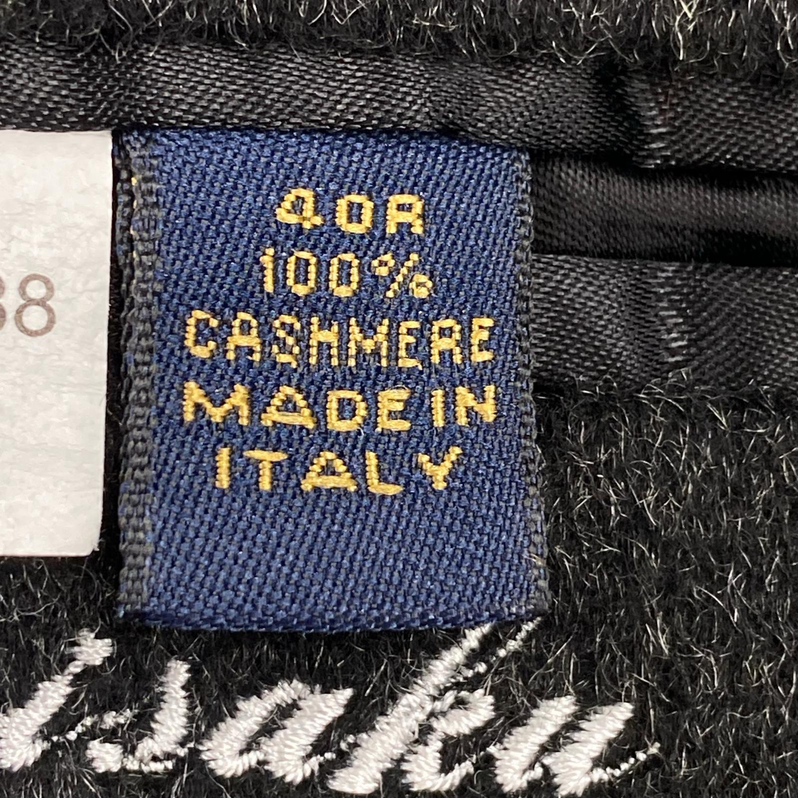ジャケット カシミヤ100% イタリア製 チェスターコート 黒 40 ブラック