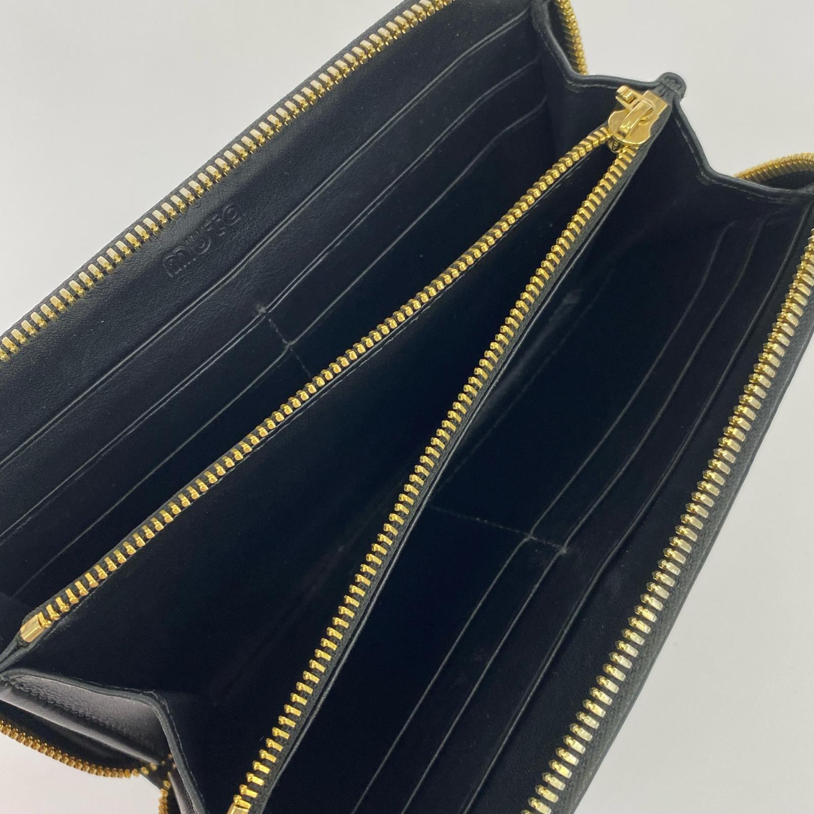 長財布 muta スティングレイ 財布 黒 ブラック