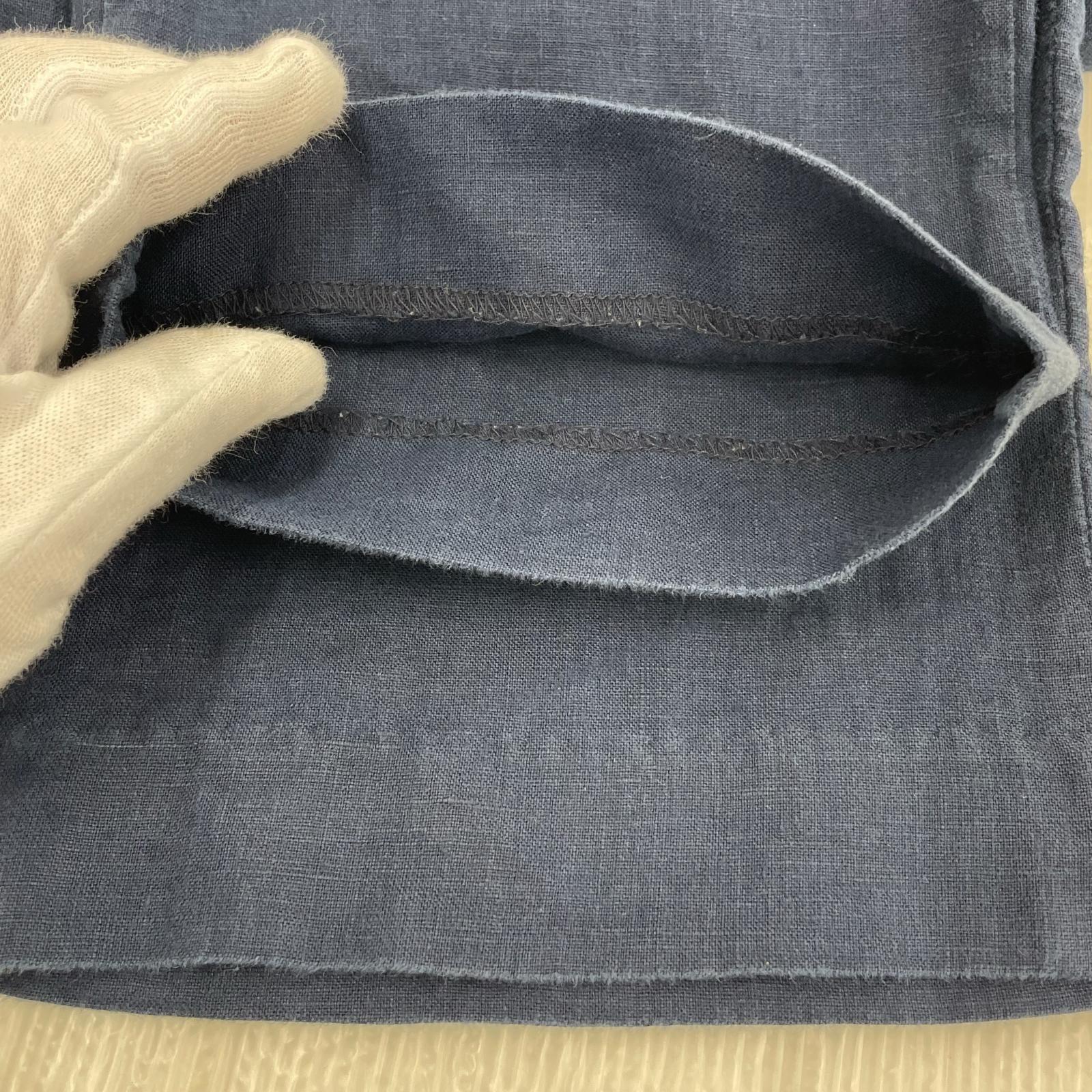パンツ SLIM FIT リネン パンツ ネイビー ネイビー