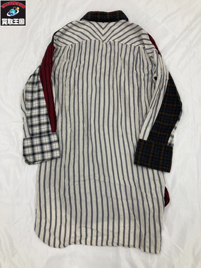 19AW アシンメトリー ロングシャツ