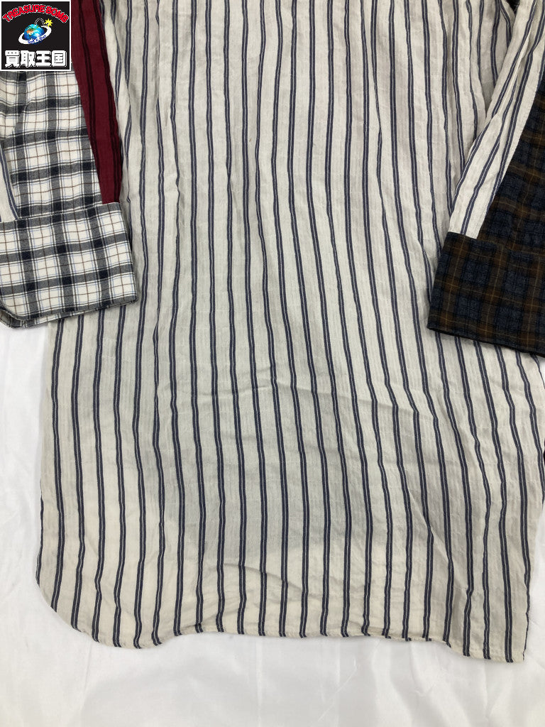 19AW アシンメトリー ロングシャツ