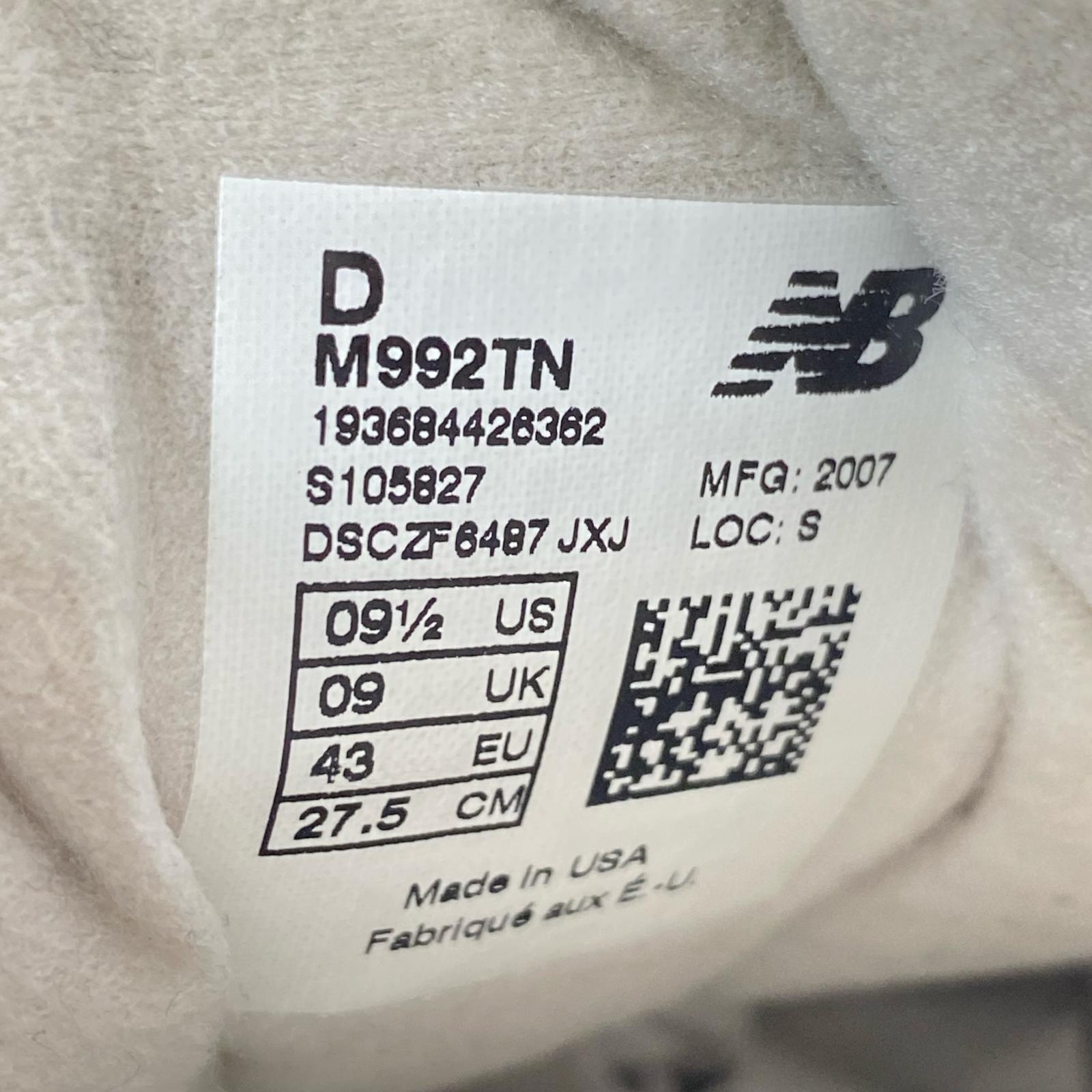 スニーカー M992TN TAN　ベージュ　27.5cm 27.5cm (US9 1/2 UK9 EU45) ベージュ
